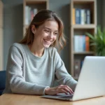 Étudiant souriant à Bordeaux INP dans une salle lumineuse