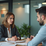 Femme d'affaires frustrée en réunion de bureau