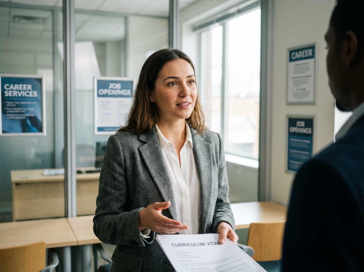 Femme en entretien d