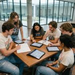 Groupe d'étudiants en atelier de storytelling numérique