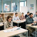 Groupe d'étudiants divers en formation à Niort