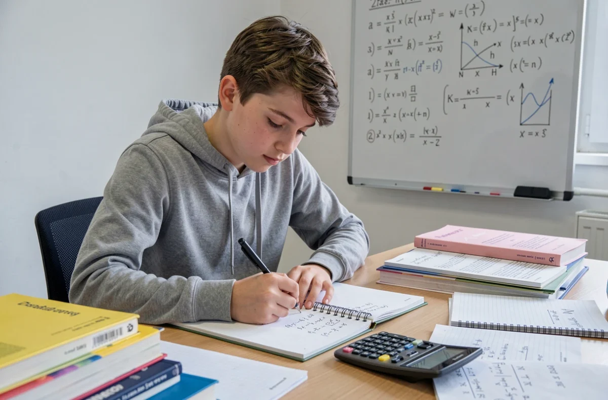 Élève travaillant sur des exercices de mathématiques avec Idéal Maths à Montauban