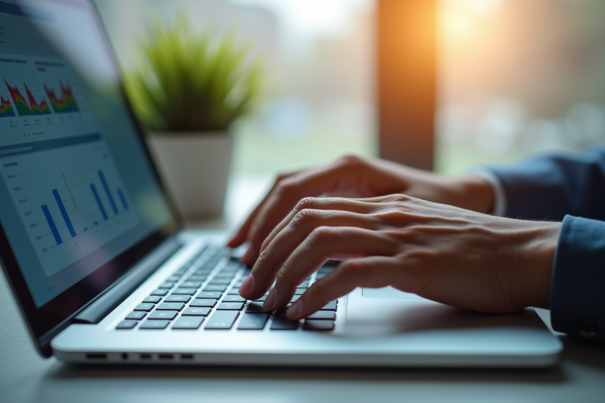 Mains tapant sur un clavier d